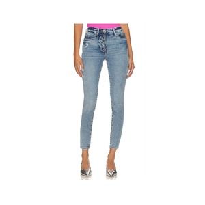 Good American Good Legs Denim Blue Jeans Women’s 6/28 (28/28) Button Fly Mid